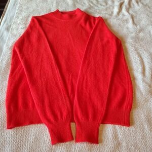 The Scotch House Red Cashmere Mock Neck Sweater Made in Scotland‎ Glenmac Womens